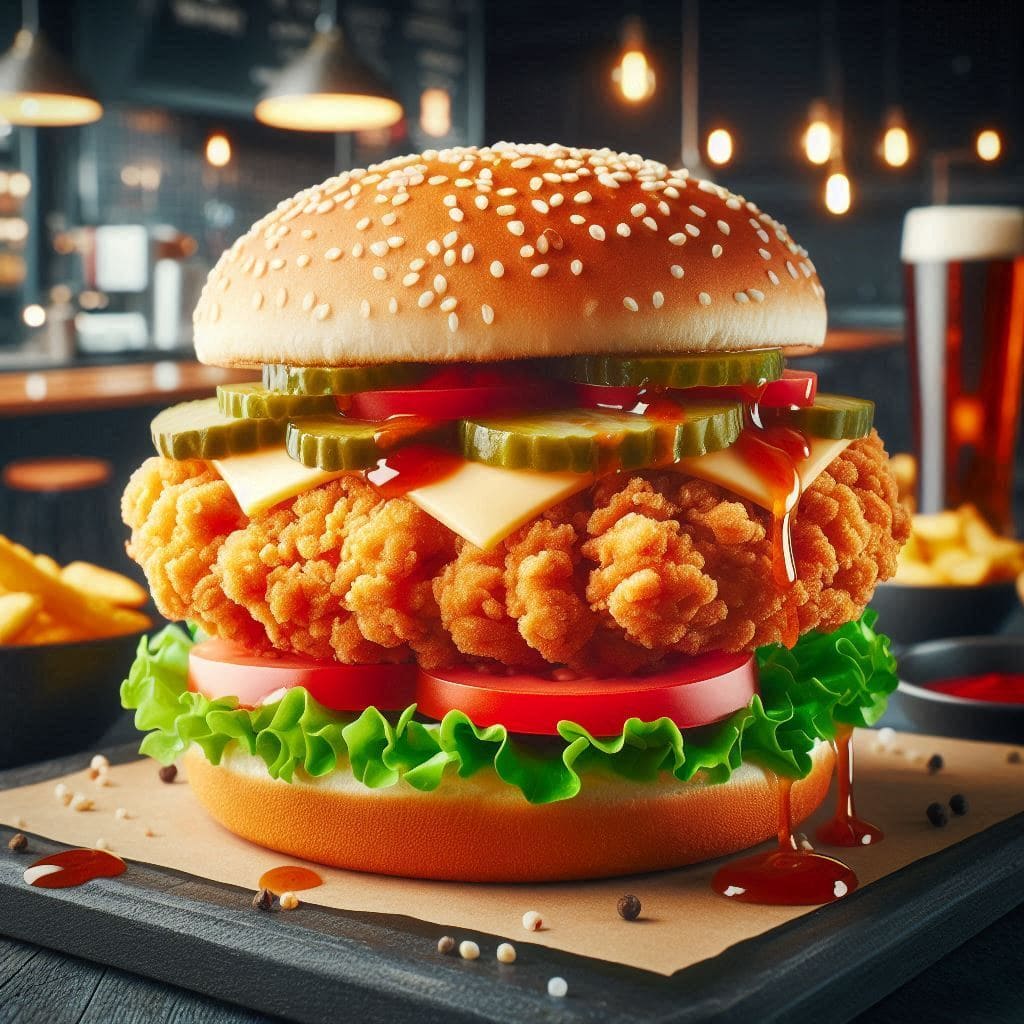 A Ascensão dos Hambúrgueres de Frango Frito Uma Nova Tendência nas Hamburguerias